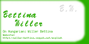 bettina willer business card